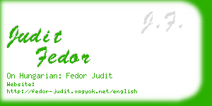 judit fedor business card